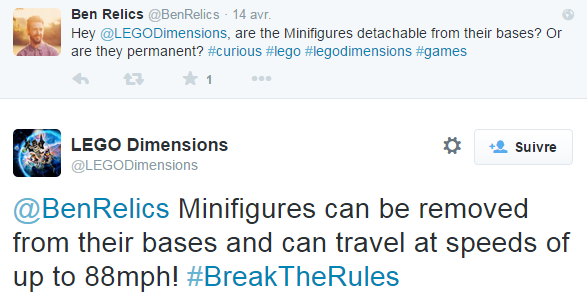 LEGO Dimensions tweet