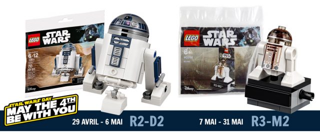 Polybags LEGO Star Wars 30611 R2-D2 et 40268 R3-M2
