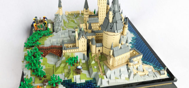 LEGO Hogwarts School of Witchcraft and Wizardry Poudlard version microscale