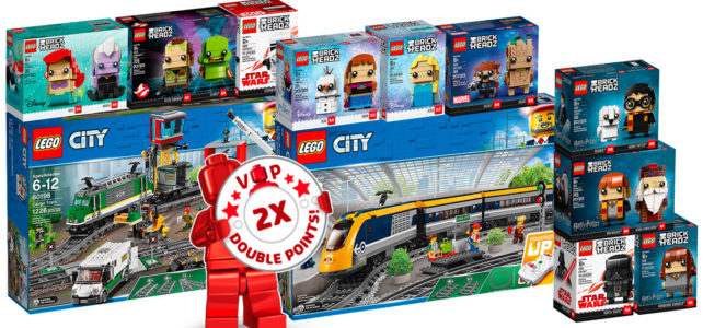 Chez LEGO : sortie des nouveaux trains LEGO City « Powered Up » et d’une nouvelle vague de BrickHeadz