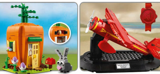 Les cadeaux de mars 2021 chez LEGO : un avion, une maison-carotte et un poussin