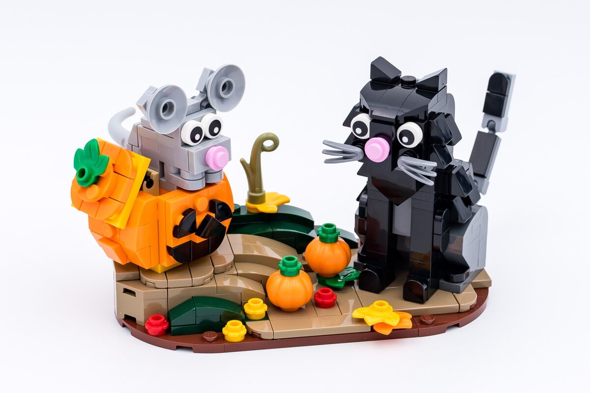 LEGO Saisonnier 40570 pas cher, La souris et le chat d'Halloween