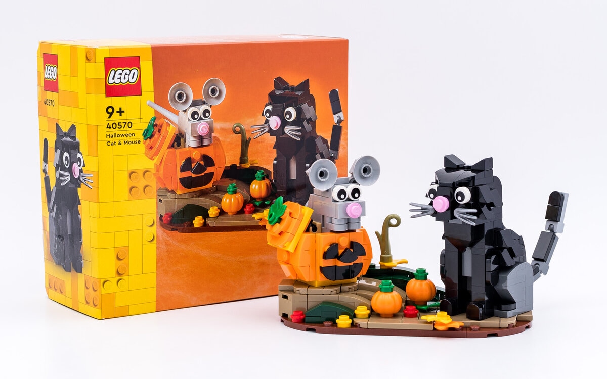 LEGO Saisonnier 40570 pas cher, La souris et le chat d'Halloween