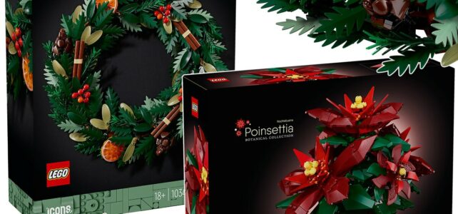 LEGO Icons Botanical Collection 10340 Wreath & 10370 Poinsettia