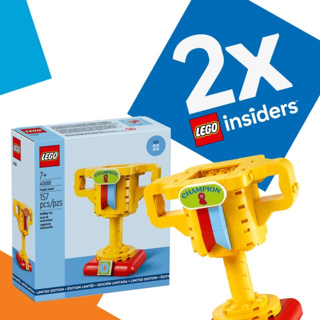 Chez LEGO : points Insiders doublés et cadeau 40688 Trophy Award offert