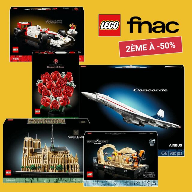 Promo LEGO Fnac : 50% de remise immédiate sur le 2e set acheté