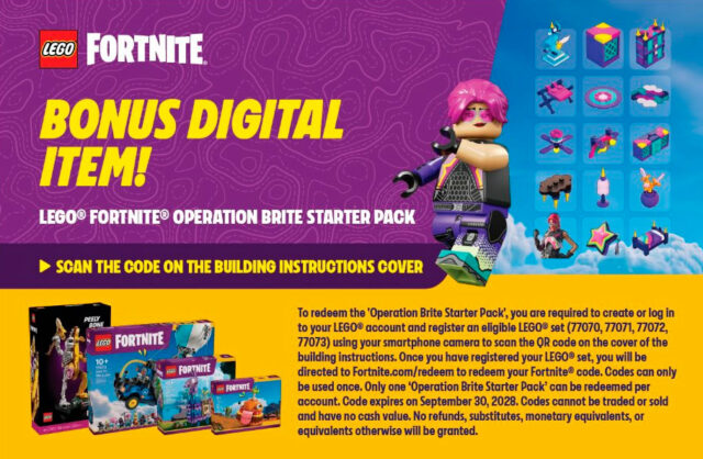 Bonus code LEGO Fortnite