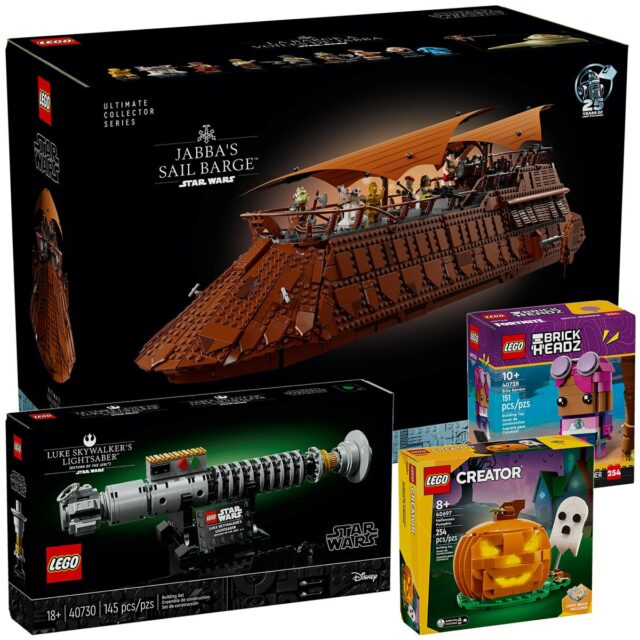 Le set LEGO Star Wars 75397 Jabba's Sail Barge UCS est disponible, avec trois cadeaux offerts dont le sabre laser 40730 Luke Skywalker's Lightsaber