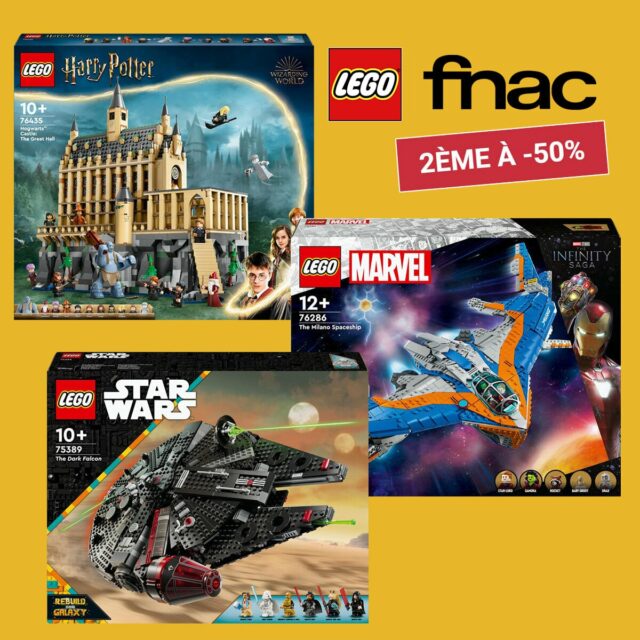 Promo LEGO Fnac : 50% de remise immédiate sur le 2e set acheté