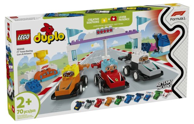 LEGO DUPLO 10445 Town F1 Team Race Cars & Drivers