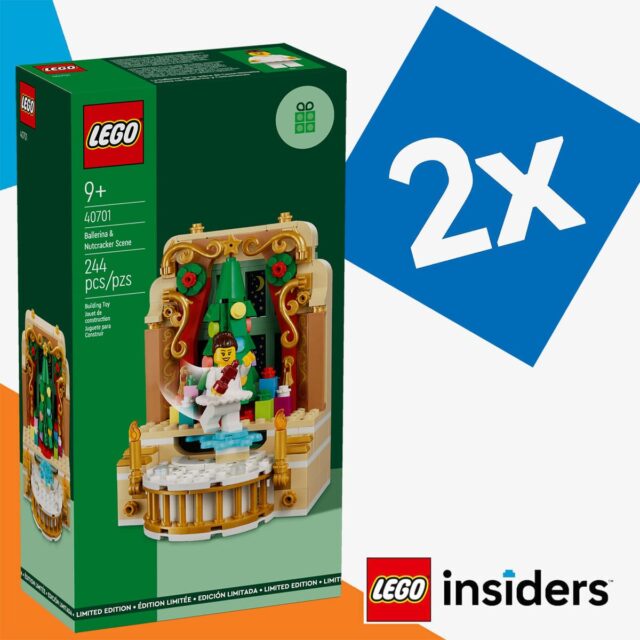 Chez LEGO : points Insiders x2 et cadeau 40701 Ballerina & Nutcracker Scene offert