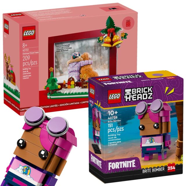 Chez LEGO : les cadeaux 40702 Christmas Picture Frame et 40728 Brite Bomber sont offerts